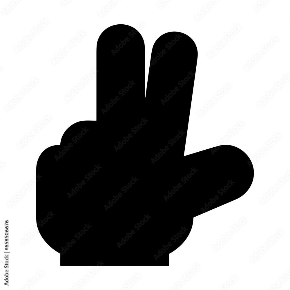 Hand icon symbol vector image. Illustration of the human finger design image