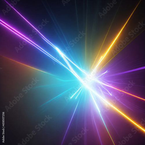 Light laser beam, Generative AI Image.