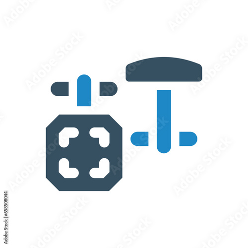 cufflinks, accessory icon vector illustration