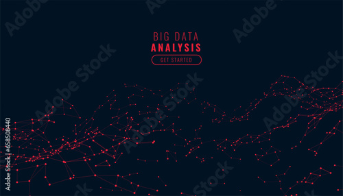 abstract digital polygonal array banner for science innovation