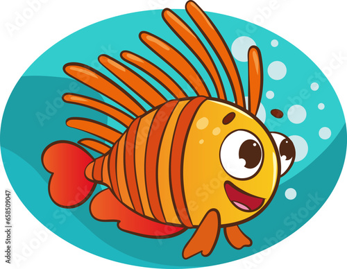 vector illustration of underwater fish