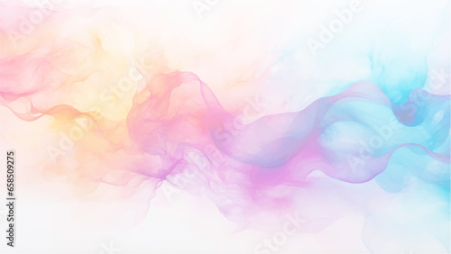 Abstract soft watercolor background. Rainbow gradient watercolor style background. Delicate card. Elegant decoration. Fantasy pastel color. 