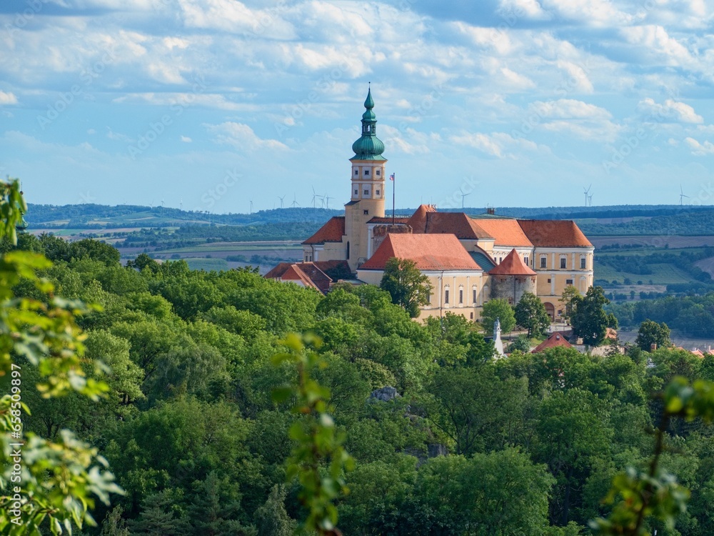 Mikulov city panorama with chateau Mikulov city panorama with chateau