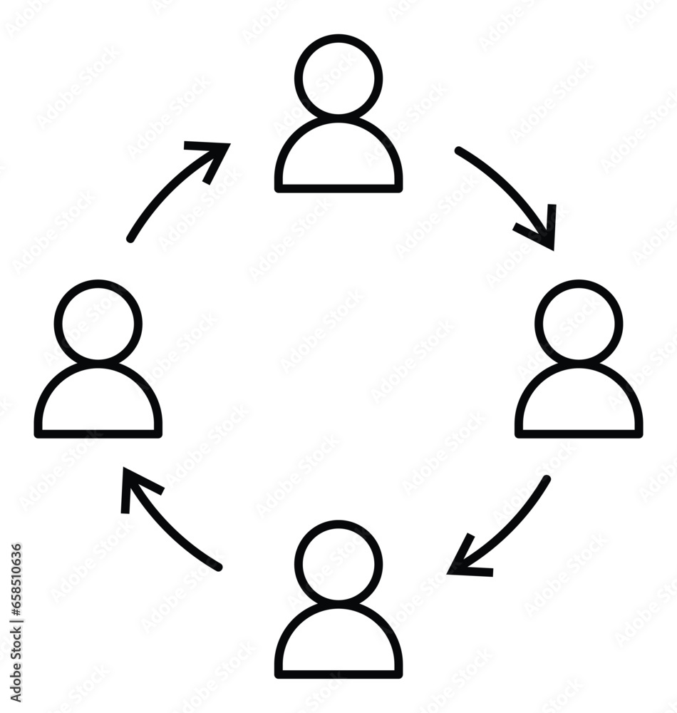 collaboration icon, teamwork symbol. vector isolated on white background, simple and modern design. collaboration icon, teamwork symbol. vector isolated on white background, simple and modern design.