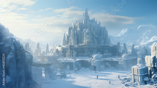 Castle in Ruins Ice Age Background