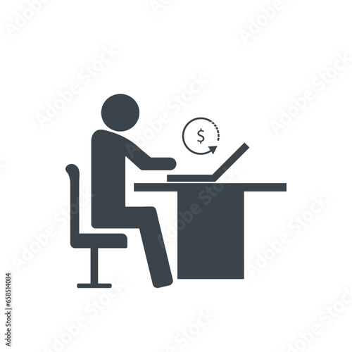 Freelancing work concept icon design stock illustration
