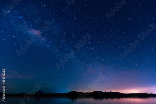 Panorama of star, galaxy and milky way on the sky © anekoho