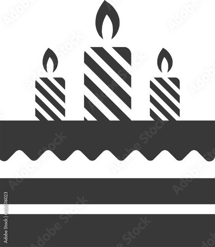 birthday cake with candles 
