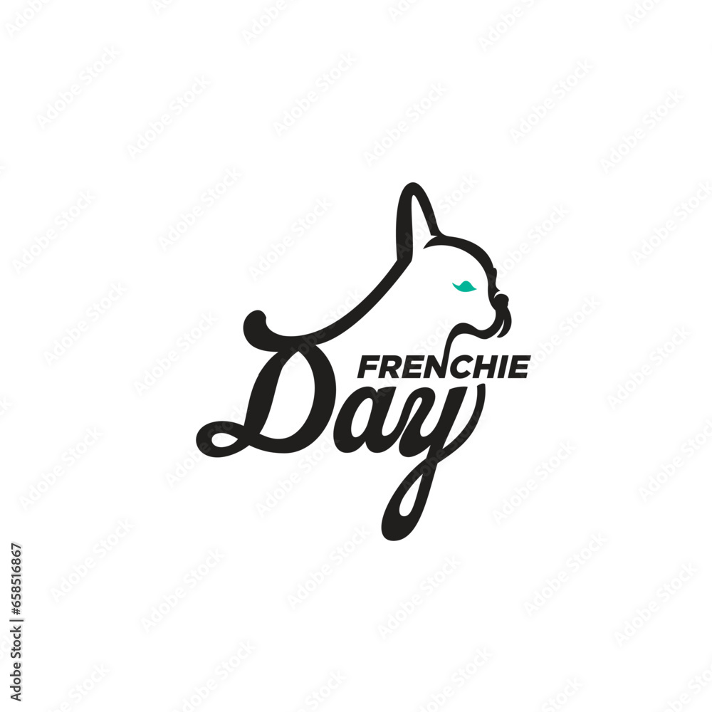 Frenchie Day logo icon vector template.eps Frenchie Day logo icon vector template.eps
