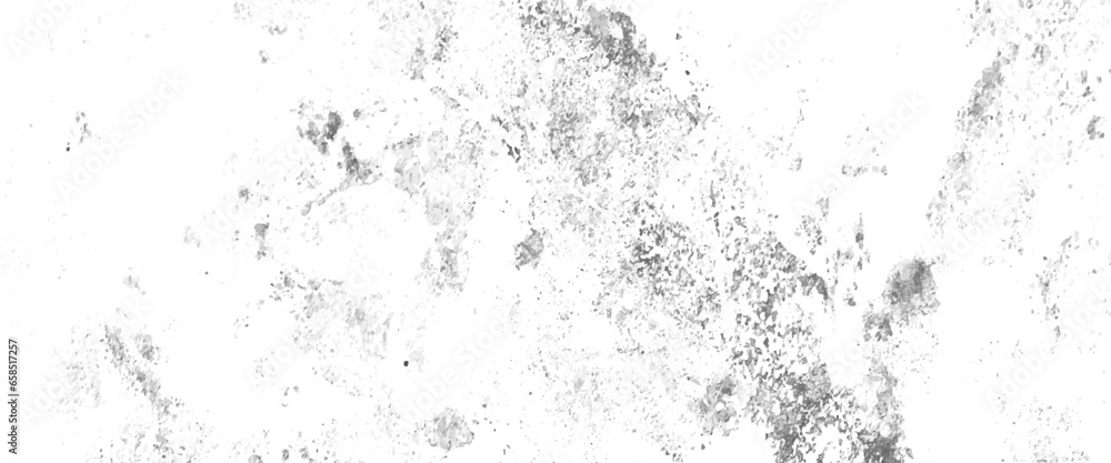 Wall fragment with scratches and cracks, white background on cement floor texture, monochrome texture composed of irregular graphic elements, Vector grunge texture.