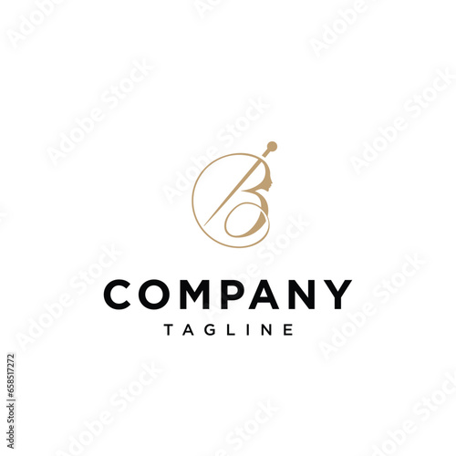 Letter B Beauty acupunture logo icon vector template.eps