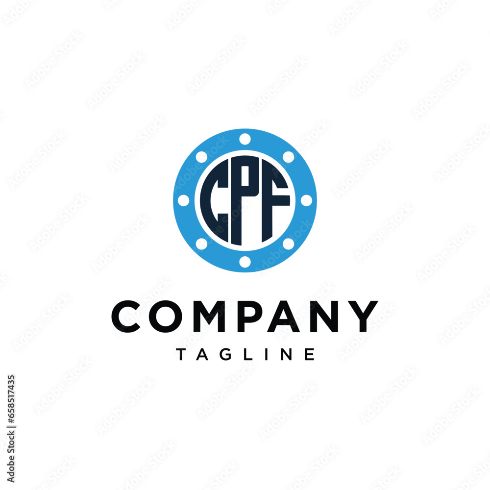 Obraz premium Letter CPF pipe logo icon vector template.eps