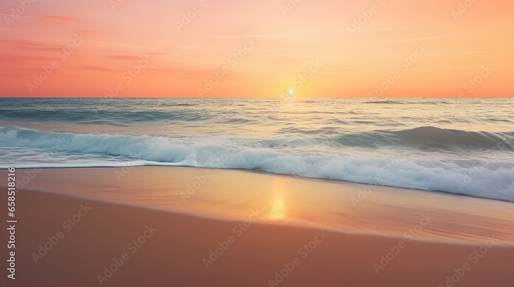 Calm Sea Waves at Sunset for Mindfulness