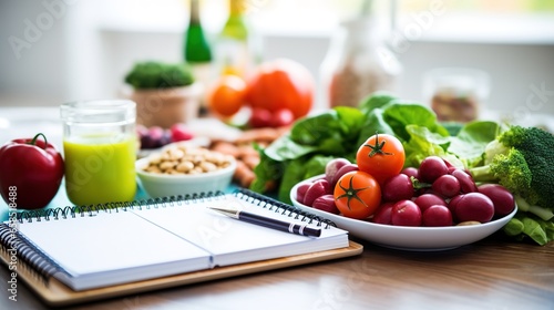Diet Planning Guide with Varied Healthy Food Items