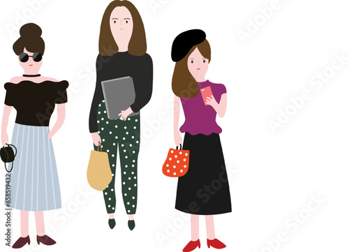 girls with bags
