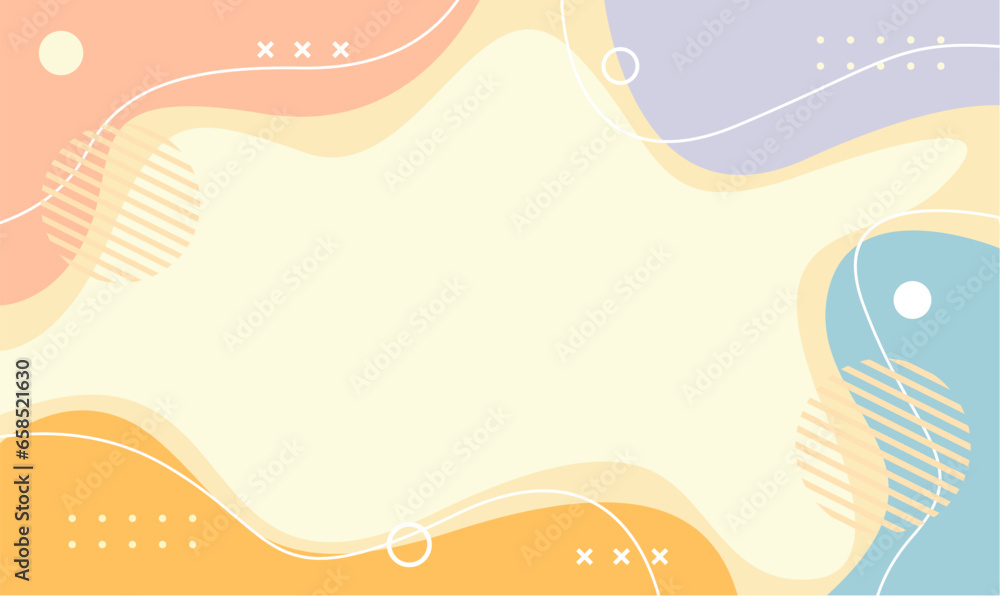 Abstract Vector Background in pastel colors. Colorful wallpaper illustration with geometric shapes. Suitable for covers, posters, templates, banners and others