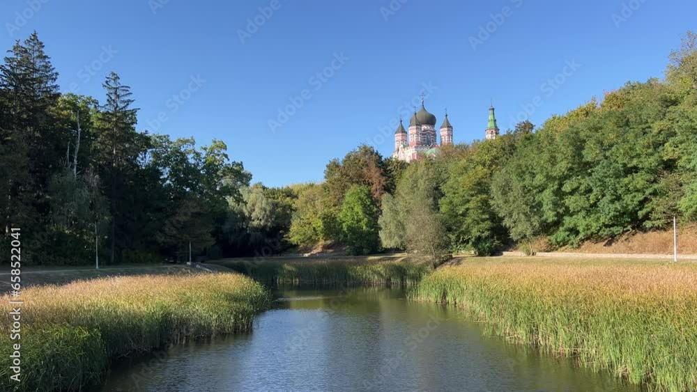 St. Panteleimon’s Convent Monastery Orthodox Church over Feofaniya park in Kyiv city, Ukraine. St. Panteleimon’s Convent Monastery Orthodox Church over Feofaniya park in Kyiv city, Ukraine.