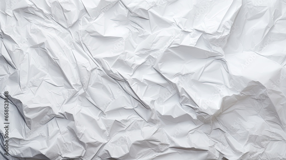 Fototapeta premium An Artistic Pilgrimage Through White Crumpled Paper Texture