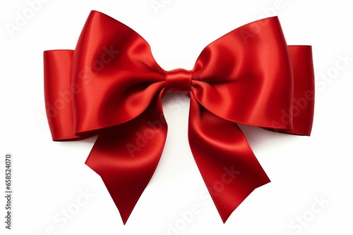 red gift bow. Generative AI