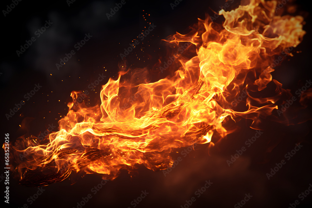 blaze fire flame texture background - generative ai