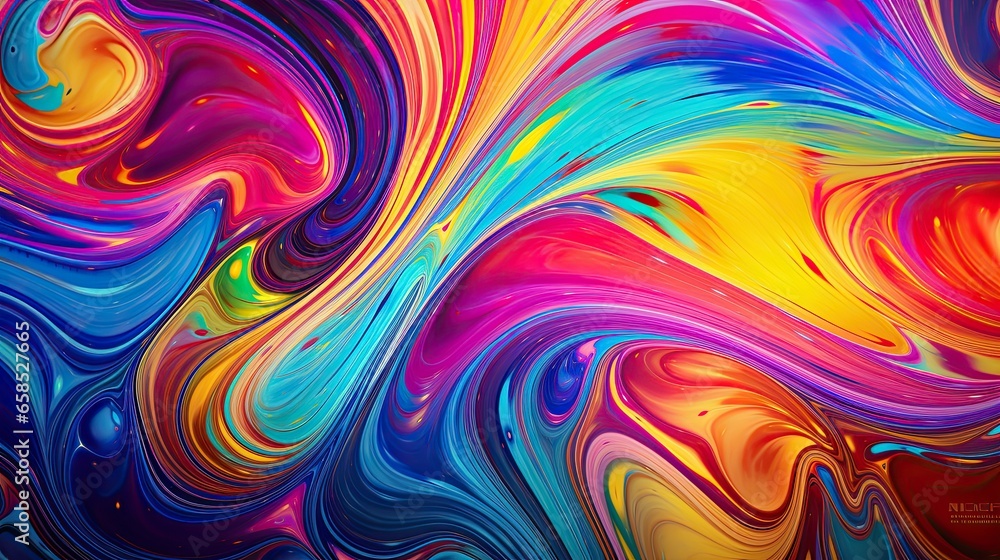 Immersed in the Liquid Paint Psychedelic Swirls and Vibrant Colors Immersed in the Liquid Paint Psychedelic Swirls and Vibrant Colors