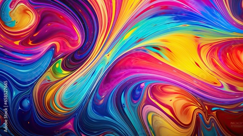  Immersed in the Liquid Paint Psychedelic Swirls and Vibrant Colors