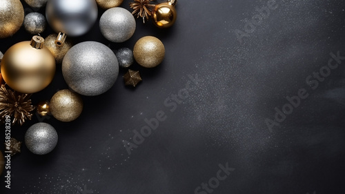 Christmas decorations on background