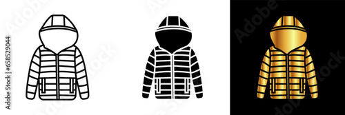 The Winter Jacket icon epitomizes warmth, style, and winter fashion. It symbolizes comfort during chilly days while enhancing one's elegance and protection against the cold. 