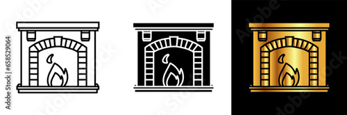 The Fireplace icon embodies warmth, comfort, and a cozy atmosphere. It symbolizes the heart of a home, radiating a comforting glow and providing solace during chilly nights. 