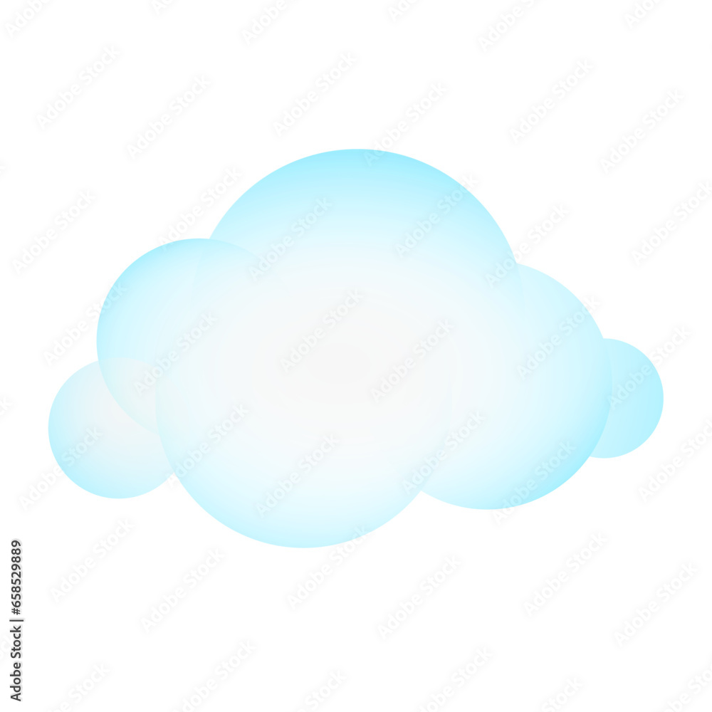 Vector cloud illustration on white background