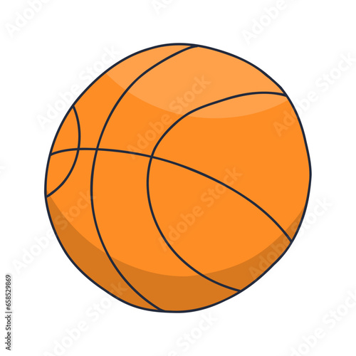 Vector basketball on white background