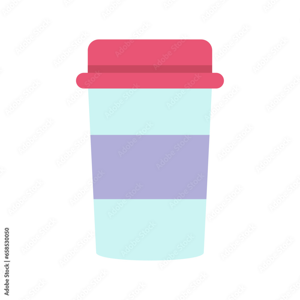 Vector reusable coffee cup sustainable lifestyle zero waste ecological concept vector illustration Vector reusable coffee cup sustainable lifestyle zero waste ecological concept vector illustration