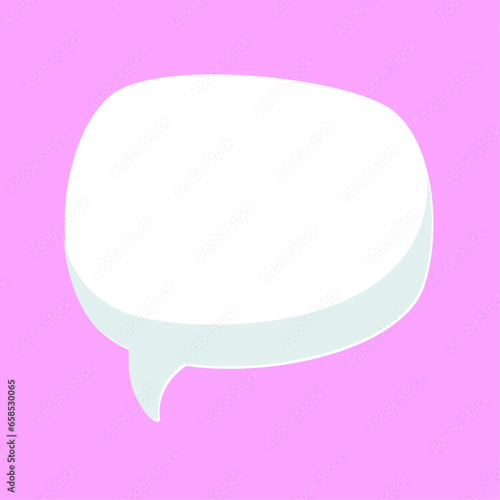 Vector speech bubble on pinkbackground Vector speech bubble on pinkbackground