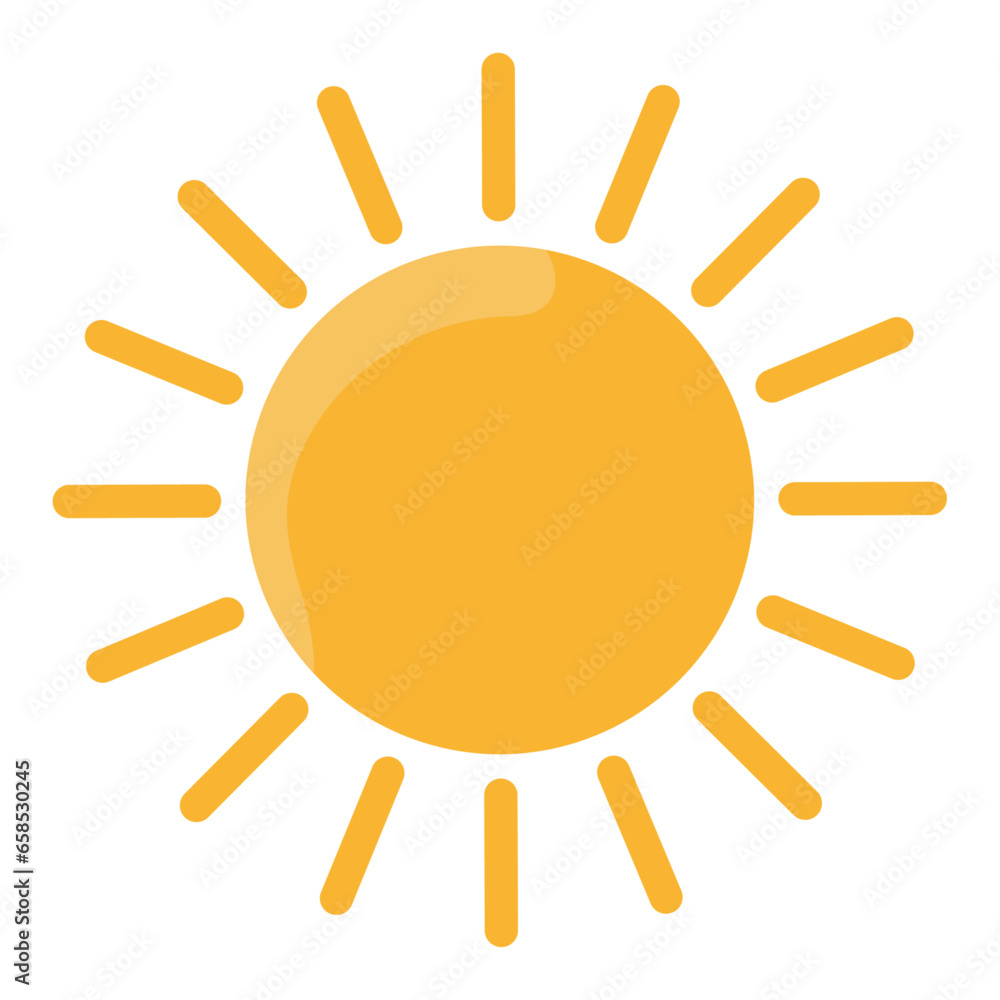 Vector sun illustration on white background Vector sun illustration on white background
