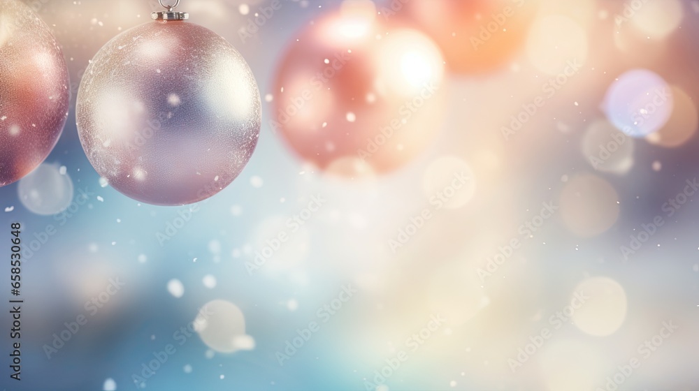 a group of christmas ornaments hanging from a string on a string. generative ai a group of christmas ornaments hanging from a string on a string. generative ai