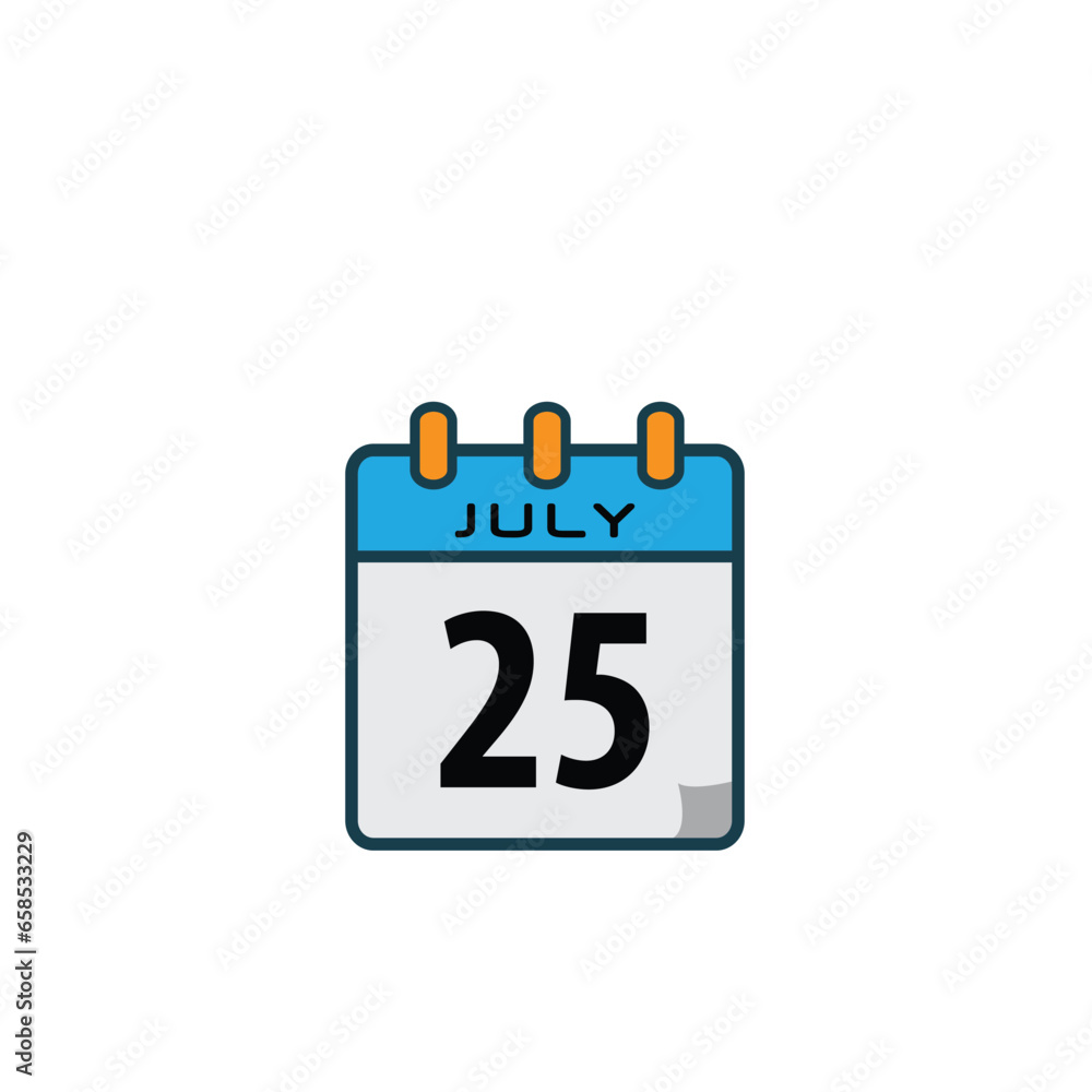 July date icon vector logo design template July date icon vector logo design template