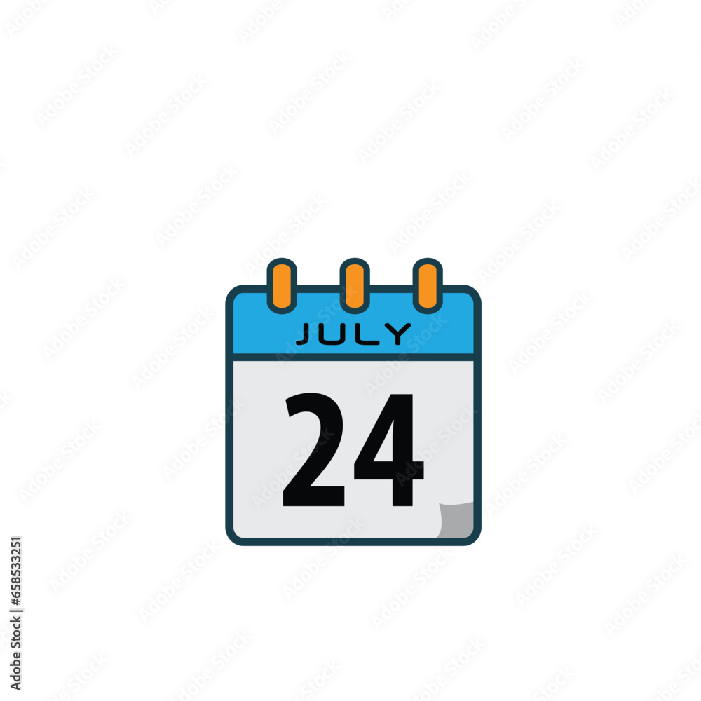 July date icon vector logo design template July date icon vector logo design template