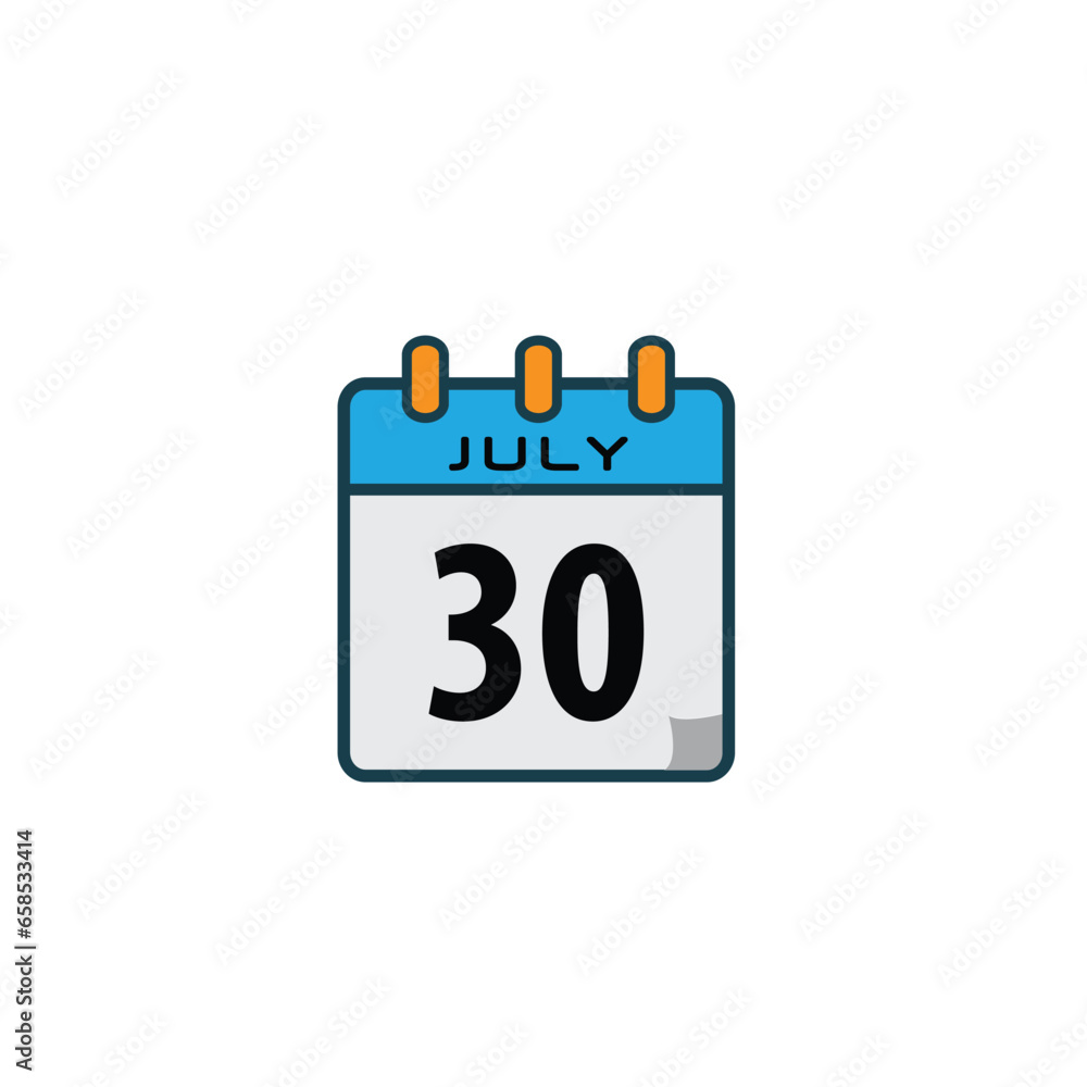 July date icon vector logo design template July date icon vector logo design template