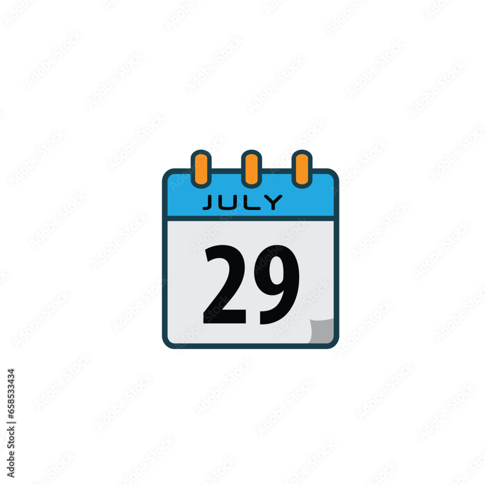 July date icon vector logo design template July date icon vector logo design template