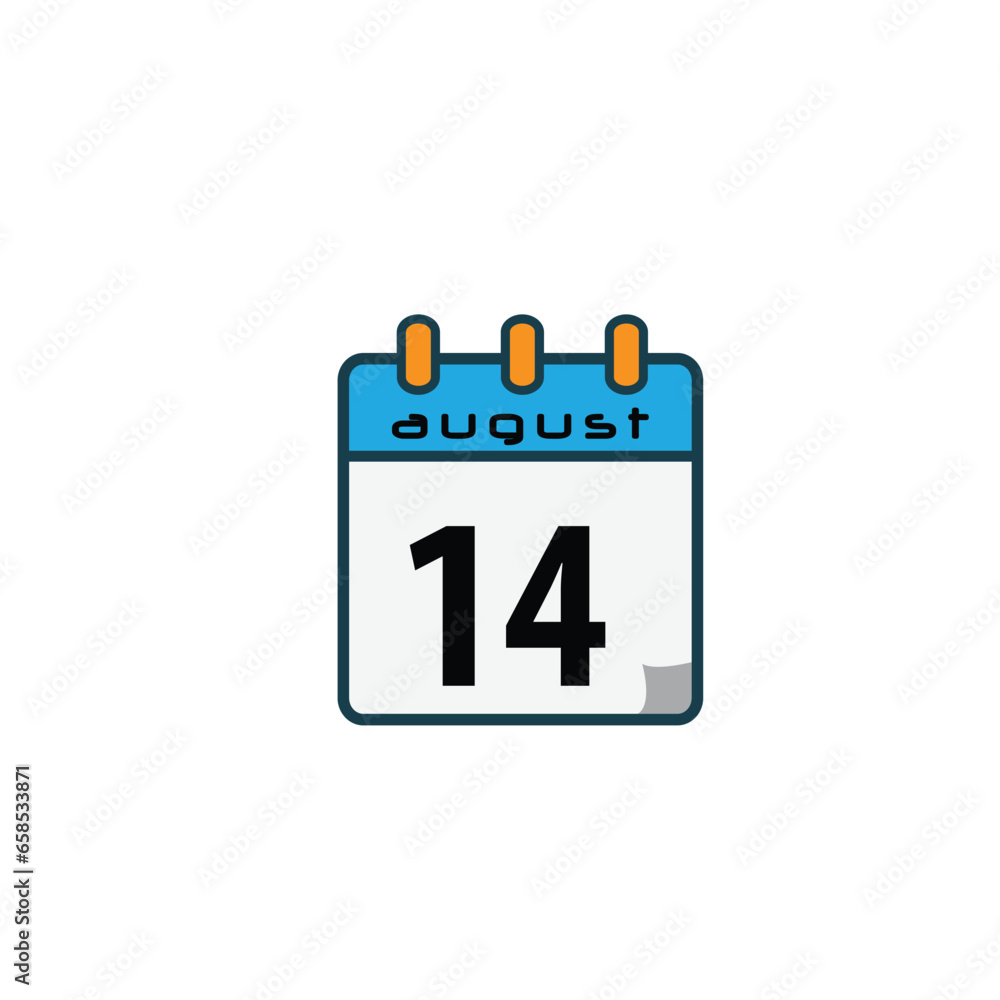 August date icon vector logo design template August date icon vector logo design template