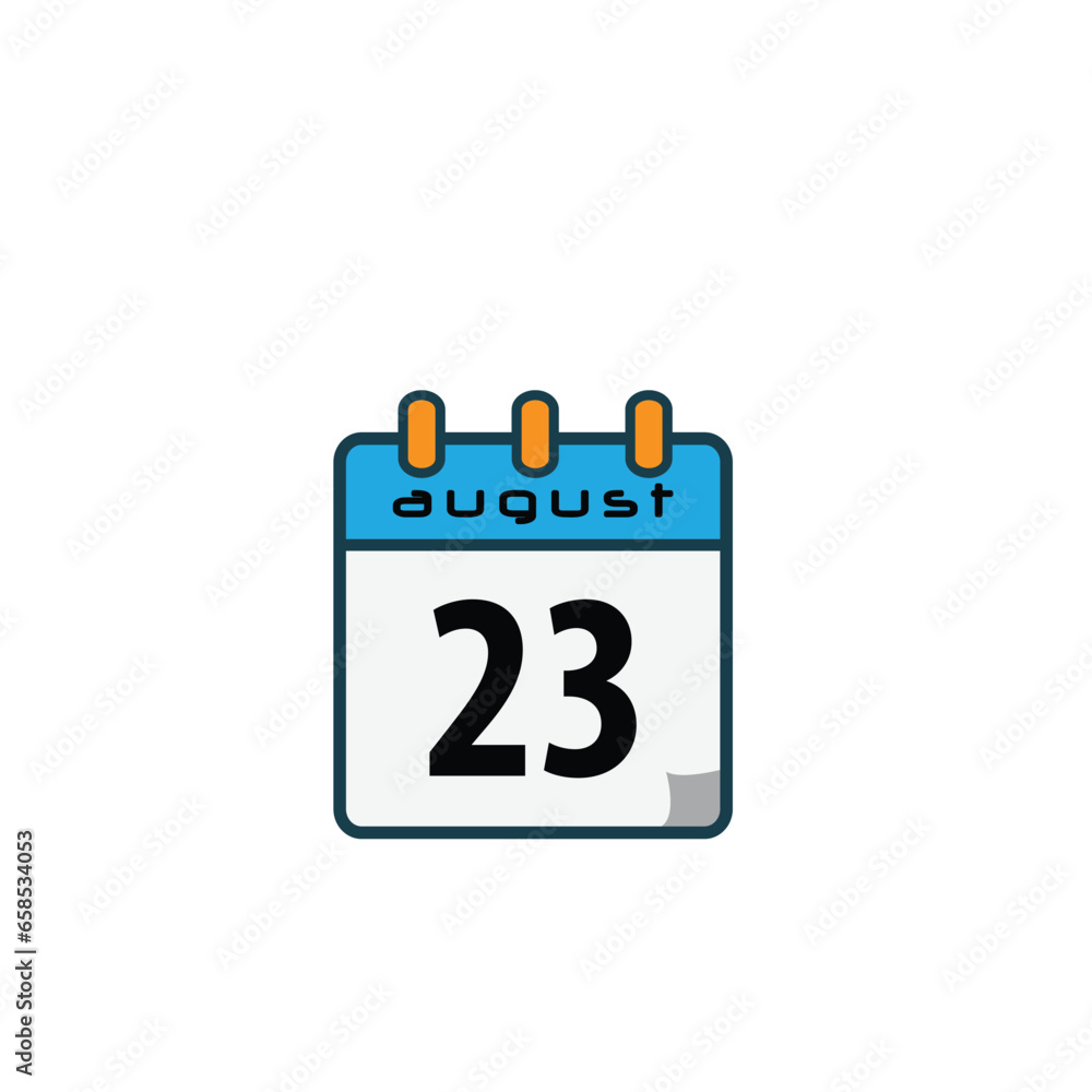 August date icon vector logo design template August date icon vector logo design template