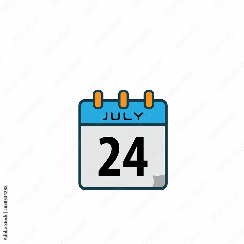 July date icon vector logo design template July date icon vector logo design template