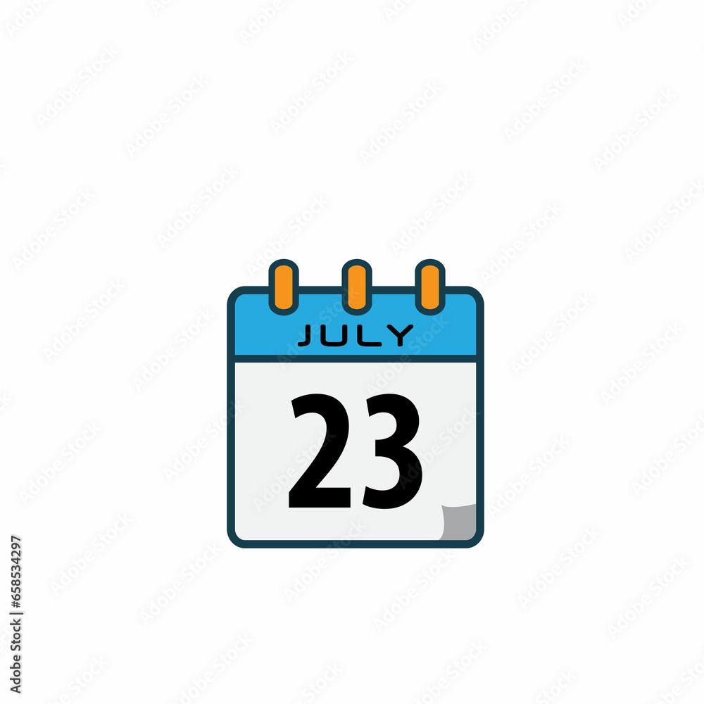 July date icon vector logo design template July date icon vector logo design template