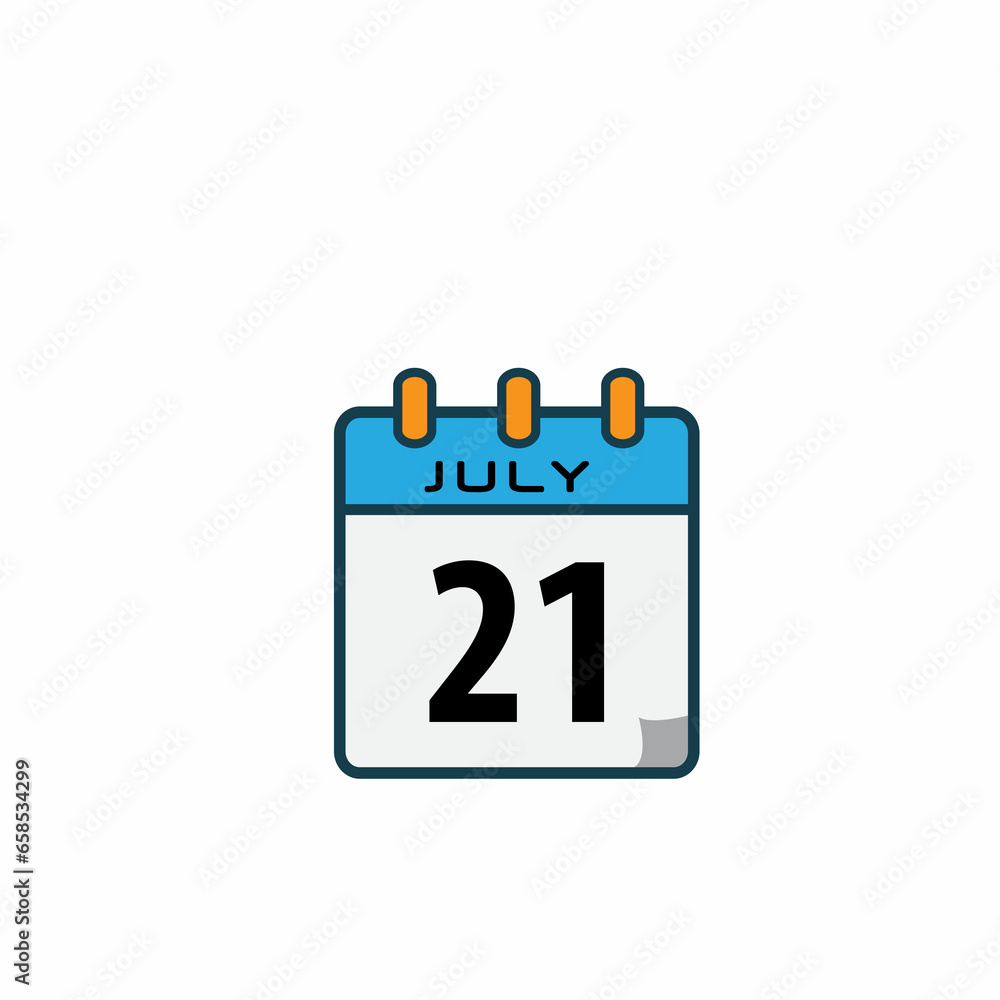 July date icon vector logo design template July date icon vector logo design template