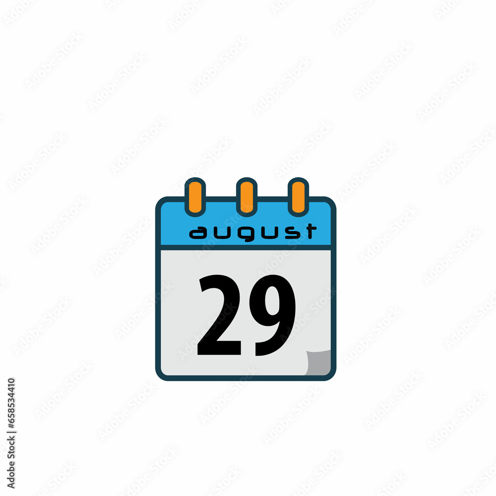 August date icon vector logo design template August date icon vector logo design template