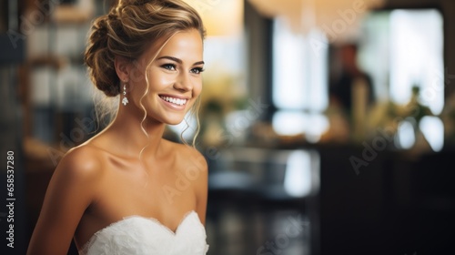 Portrait of a beautiful bride. Female beauty, relationships, wedding ceremony.