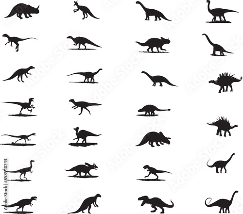 Dinosaur Vector Illustration Set - 28 Species © inografik