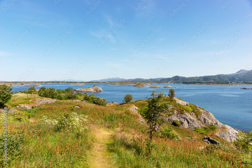 Landscape along norwegian atlantic road
