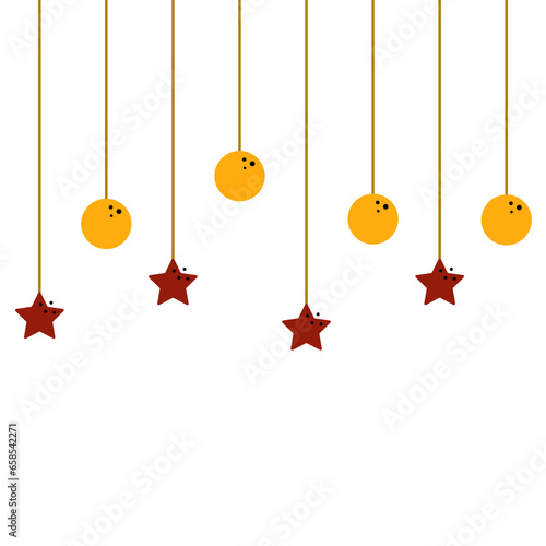 Moon Crescent And Star Dangling