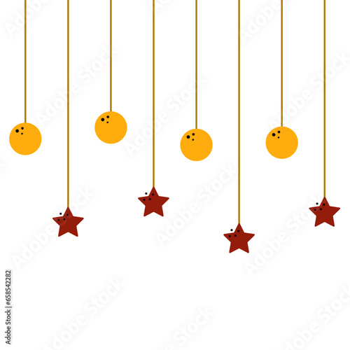 Moon Crescent And Star Dangling